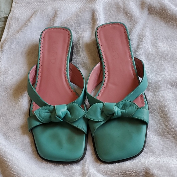 Torquise and pink sandals. - Picture 2 of 5